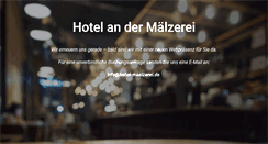 Desktop Screenshot of hotel-maelzerei.de