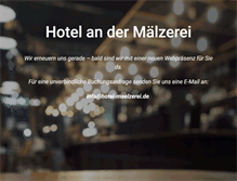 Tablet Screenshot of hotel-maelzerei.de